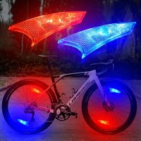 【LZ】✵  A lâmpada reflexiva colorida para a roda da bicicleta reflexiva e impermeável dianteiro e traseiro falou acessórios da decoração do ciclismo