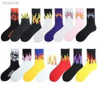 ◙☒◆ Hip Hop Colorful Korean Style Unisex Funny Socks Harajuku Flame Crew Socks Women Men Skateboard Street Happy Socks
