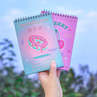 Sharkbang 365วันรายสัปดาห์ Daily Planner น่ารัก Cherry Time Schedule Book Memo Pads Double Coil Journal นมโรงเรียนเครื่องเขียน