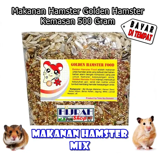 Makanan Hamster Pakan Hamster Campur Golden Hamster Food - Kemasan 500 Gram  - Hijrah Pet Shop | Lazada Indonesia