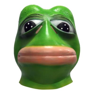 Halloween Dance Party Frog Mask Anime Cosplay Animal Headgear Dress Up Gift Halloween Costume Accessories for Kids Adults active