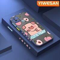 YIWESAN เคสสำหรับ Infinix 10i ร้อนสมาร์ท5 Pro เคส X658E ลายการ์ตูนน่ารักลูกหมูบางเคสโทรศัพท์แข็งด้านข้างขอบสี่เหลี่ยมปลอกซิลิโคนคลุมทั้งหมดเคสกันกระแทกป้องกันเลนส์กล้อง