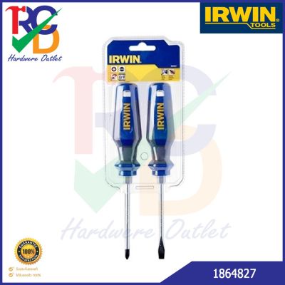 พร้อมส่ง โปรโมชั่น IRWIN ไขควง ด้ามยาง 2 ตัวชุด 1864827 ส่งทั่วประเทศ ไขควง ไฟฟ้า ไขควง วัด ไฟ ไขควง ตอก ไขควง แฉก