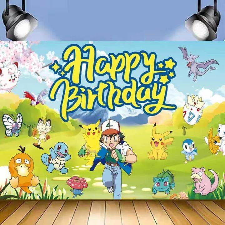 Pokémon Birthday Theme Photography Background Party Supplies Pokémon 