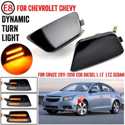2pcs LED Dynamic Side Marker Turn Signal Light For Chevrolet Chevy Cruze Diesel L LT LTZ Sedan 4 Door 2011 2012 2013 2014 2015