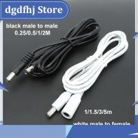 Dgdfhj Shop 10x 22awg 3A DC Male To male female Power supply Adapter white black cable Plug 5.5x2.1mm Connector wire 12V Extension Cords q1