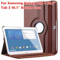 สำหรับ Samsung Galaxy Tab 4 10.1 "SM-T530 T531 T535 T537แท็บ3 10.1" GT-P5200 P5210 P5220ขาตั้งแท็บเล็ต360 ° หมุนได้หนัง PU เคสขรุขระกันกระแทก