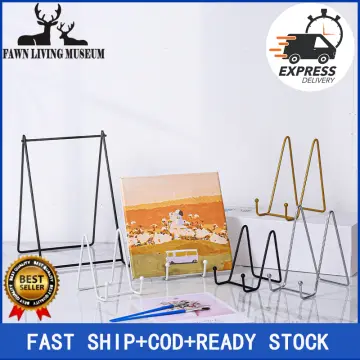 Wooden Art Display Stands Storage Rack Easel Stand For Photo Picture Frame  Oil Painting Plate Book Organizer Shelf Holder
