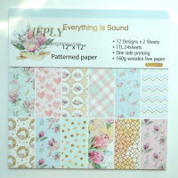 Flower Garden Scrapbooking set Papers Cut seriers Craft Paper Card Making Background pad 12inches 24sheetspack A12