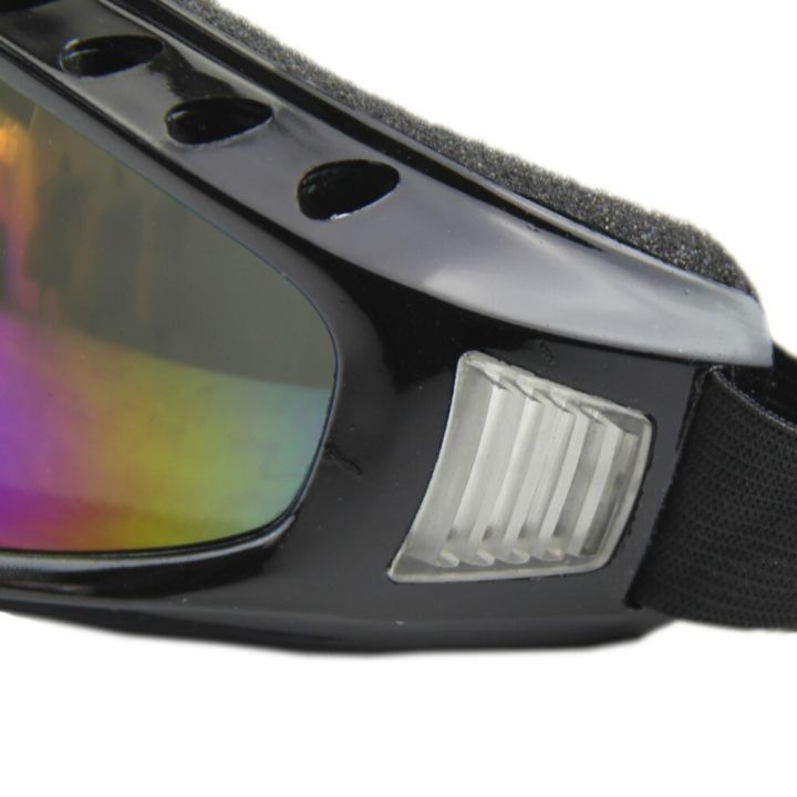 แว่นตาป้องกันทรายกลางแจ้งรถจักรยานยนต์แว่นตานิรภัยฝุ่นลมพร้อมฟองน้ำ3สี-balaclava