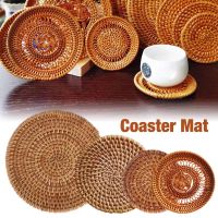 【CW】 Rattan Table Hand-made Mats Insulation Round Placemats Coaster Bowl Padding