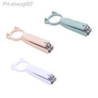 creative stainless steel cute nail clipper easily cut nail back hole can be hung on keychain also be used as mobile phone holder