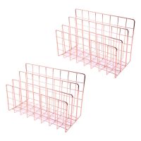 2X Desktop Mail Organizer, 3-Slot Metal Wire Mail Sorter, Letter Organizer for Letters, Mails, Books, Postcards and More