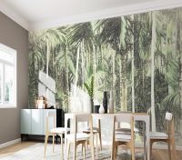 ✷ Decorative wallpaper Hand-painted tropical plant banana leaf background wall painting