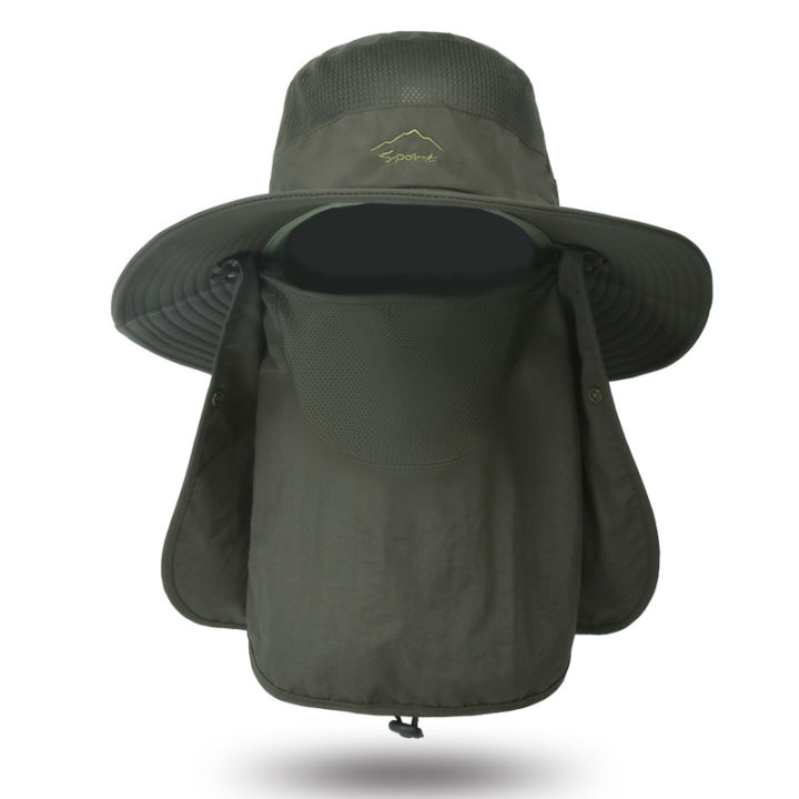 hot-outdoor-uv-sun-protection-wide-brim-boonie-hat-with-face-cover-neck-flap-men-women-bucket-hat-for-fishing-hiking-garden-beach