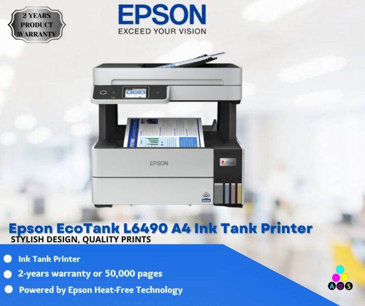 Epson EcoTank L6490 A4 Ink Tank Printer Up to 17ipm Economical ink