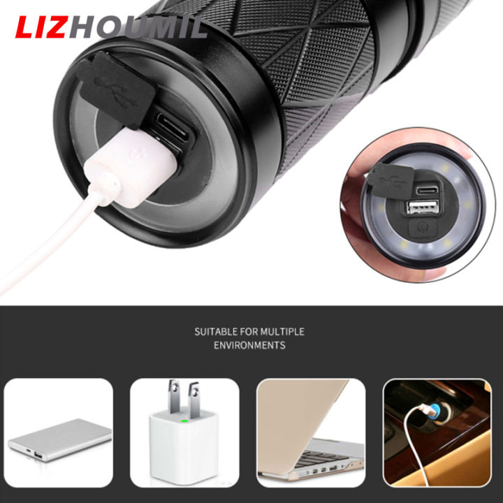 lizhoumil-ไฟฉาย-xhp90-2-led-หัวคู่ชาร์จได้กันน้ำสีสดใสมากไฟสปอตไลท์สำหรับทำงานไฟฉายแบบปรับขยายได้