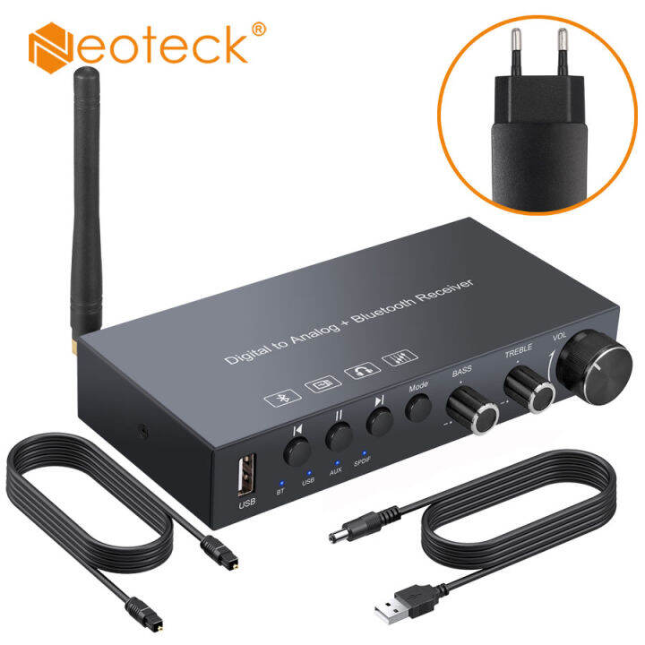 Neoteck 192KHz Digital to Analog Converter Headphone Amplifier Builtin
