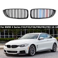 1 Pair Front Kidney Sport Grille Racing Grill Double Slat for BMW F32 F33 F36 F82 420i 428i 435i M4 2014-2018 Car Styling