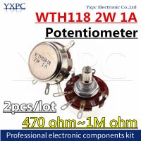 2PCS WTH118 2W 1A Potentiometer 470R 1K 2.2K 3.3K 4.7K 5.1K 5.6K 6.8K 10K 22K 33K 47K 100K 220K 330K 470K 500K 560K 1M ohm