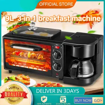 SilverCrest Multi-Functional Breakfast Maker 3 In 1 Breakfast Machine, Oven  Tray, Coffee Maker (9 Liters) @ Best Price Online