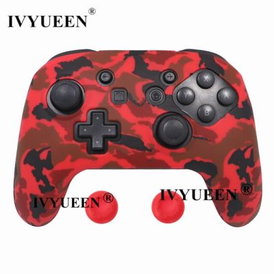 เคสป้องกันซิลิโคนกันลื่น IVYUEEN สำหรับ Nintend Switch NS Pro คอนโทรลเลอร์ฝาครอบแท่งอะนาล็อกสำหรับ Nintendo Switch