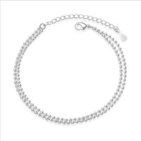 Everoyal Charm Anklets Silver Jewelry For Women Fashion 925 Sterling Silver Anklet Female Accessories Double Layers Ankets Girls