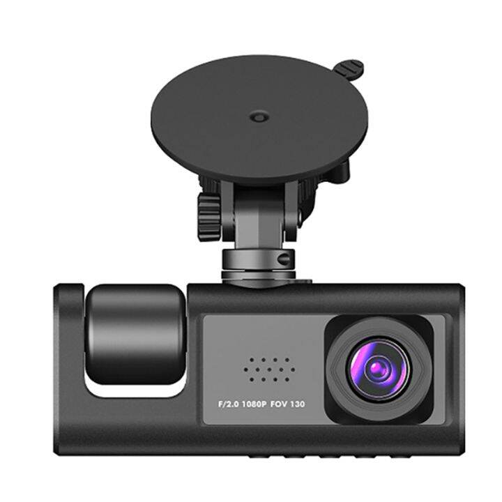 3 Channel Dash Camfor Car, 1080P Dash Camera Three Way Car Camera with IR Night Vision, Loop