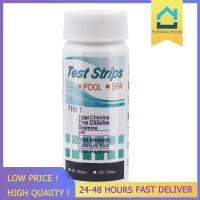 กระดาษทดสอบน้ำอเนกประสงค์7-In-1,50-100ชิ้นความเป็นด่างค่าคลอรีนตกค้างอุปกรณ์ทดสอบความแข็งความแม่นยำสูงตรวจจับได้ง่ายสำหรับสระว่ายน้ำสปา