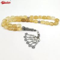 Tasbih Pietra Citrino Naturale Islamico Mibaha 33 Rosario Perline Bracaccialetto Arabo Regalo Di Moda Eid Musulmano Nuovi Accessori A Portata Di Mano