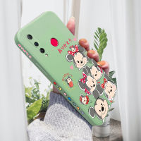 Case4you สำหรับ Huawei Nova 4 Nova 4E การ์ตูนดีไซน์น่ารักลายขอบซิลิโคนแบบเต็มกรอบป้องกันเคสกล้อง