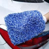 ถุงมือล้างรถ Ultra Soft Mitt Microfiber Madness Cleaning Mitt Easy To Dry Auto Detailing Brush Washing สองด้าน