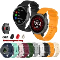 Wrist Strap For Garmin Venu Vivoactive 3 Strap Silicone Watch Strap With Dustproof Plug For Garmin Vivoactive 4S 4 Forerunner245 Cleaning Tools