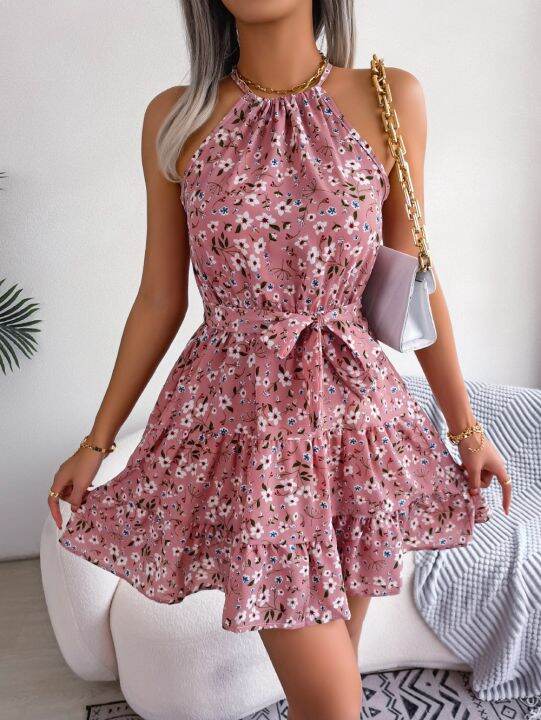 women-summer-cute-floral-print-sleeveless-a-line-dress