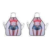 3X Bikini &amp; Shorts Sexy Kitchen Apron Funny Creative Cooking Aprons for Women Ladies Girlfriend Christmas Gifts