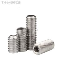 ❧  2/5/10/20PCS Hexagon Hex Socket Set Screw Flat Point Allen Head Grub Screw M8 M10 Stainless Steel Headless Set Screw