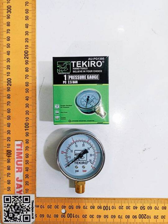 TEKIRO MANOMETER 2.5 Bar Pressure Gauge pengukur tekanan Compressor