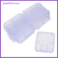 JointFlowers เคสการ์ดหน่วยความจำพลาสติกใสปกป้องกล่องเก็บการ์ดการ์ดความจำขนาดเล็ก10ชิ้น