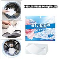 30Pcs/Set Easy Dissolve Concentrated Laundry Tablets/ Washing Papers Clothing Bubble Laundry Sheets/ Cleaning Detergent Machine J6O6