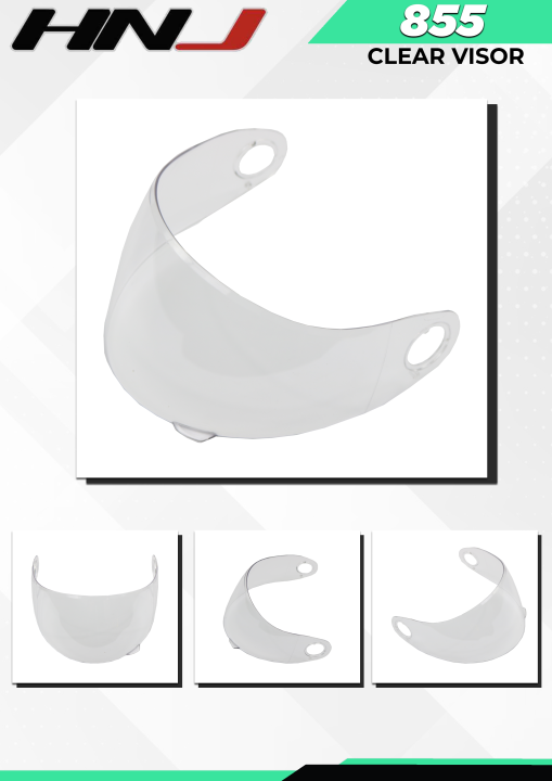HNJ Helmet Accessories CLEAR Replacement Visor/Lens For MODEL HNJ 855