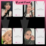 Thẻ Card Bo Góc Thành Viên BLACKPINK - Chủ Đề BORN PINK Bản Trắng Chữ Đỏ