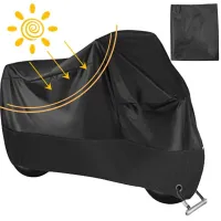 【LZ】 Motorbike Cover Universal Weather Waterproof Outdoor Protection With Lock-Holes   Storage Bag Multi-size Motorcycles Cover