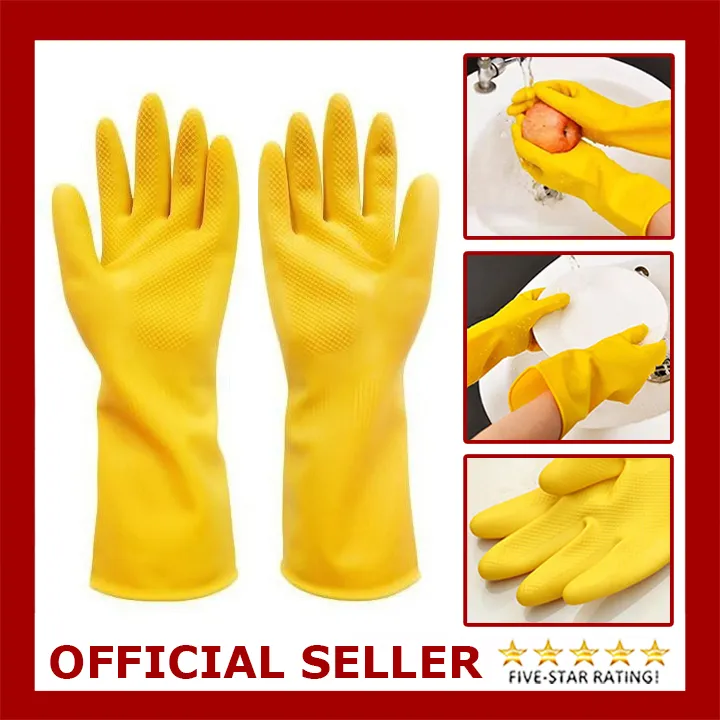 long thick rubber gloves