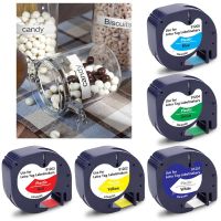 6 Color 12mm Label Tape Compatible for Dymo LetraTag LT100H Labeling Machine 12267 91201 91200 91202 Ribbon fit for Dymo Labeler