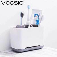 VOGSIC New Desktop Toothbrush Holder Removable Bathroom Storage Box Plastic Container Bedroom Partition Storage Tool Accessories