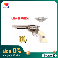 [ผ่อน 0%]UMAREX LEGENDS WESTERN COWBOY CO2 METAL REVOLVER ลูกโม่คาวบอย สีเงินเงา แถม แก๊ส Co2 5 หลอด ลูกบีบี 1,000 นัด เป้ากระดาษ