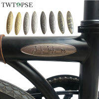 TWTOPSE สติกเกอร์โลหะสำหรับจักรยาน Brompton,ป้ายราคาจักรยานแบบพับได้สติกเกอร์ติดแฮนรถจักรยานโลโก้3SIXTY