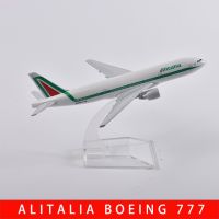 Jason Tutu กระเป๋าขนาด16ซม. Alitalia Boeing 777โมเดลเครื่องบินอากาศยานโลหะหล่อขึ้นรูป1/400คอลเลกชันเครื่องบินจำลอง