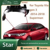 ซื้อแผ่นบังโคลนโตโยต้า Vios คู่สำหรับรุ่นที่สาม Gen 3 2014 2015 2016 2017 2018กันชนหน้าซับคนขับซูเปอร์แมนแผงด้านในป้องกันที่หุ้มพลาสติก