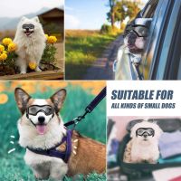 ZZOOI Dog Sunglasses Comfortable Soft Adjustable UV Protection Pet Goggles Easy To Wear Puppy Glasses For Small To Medium Dog